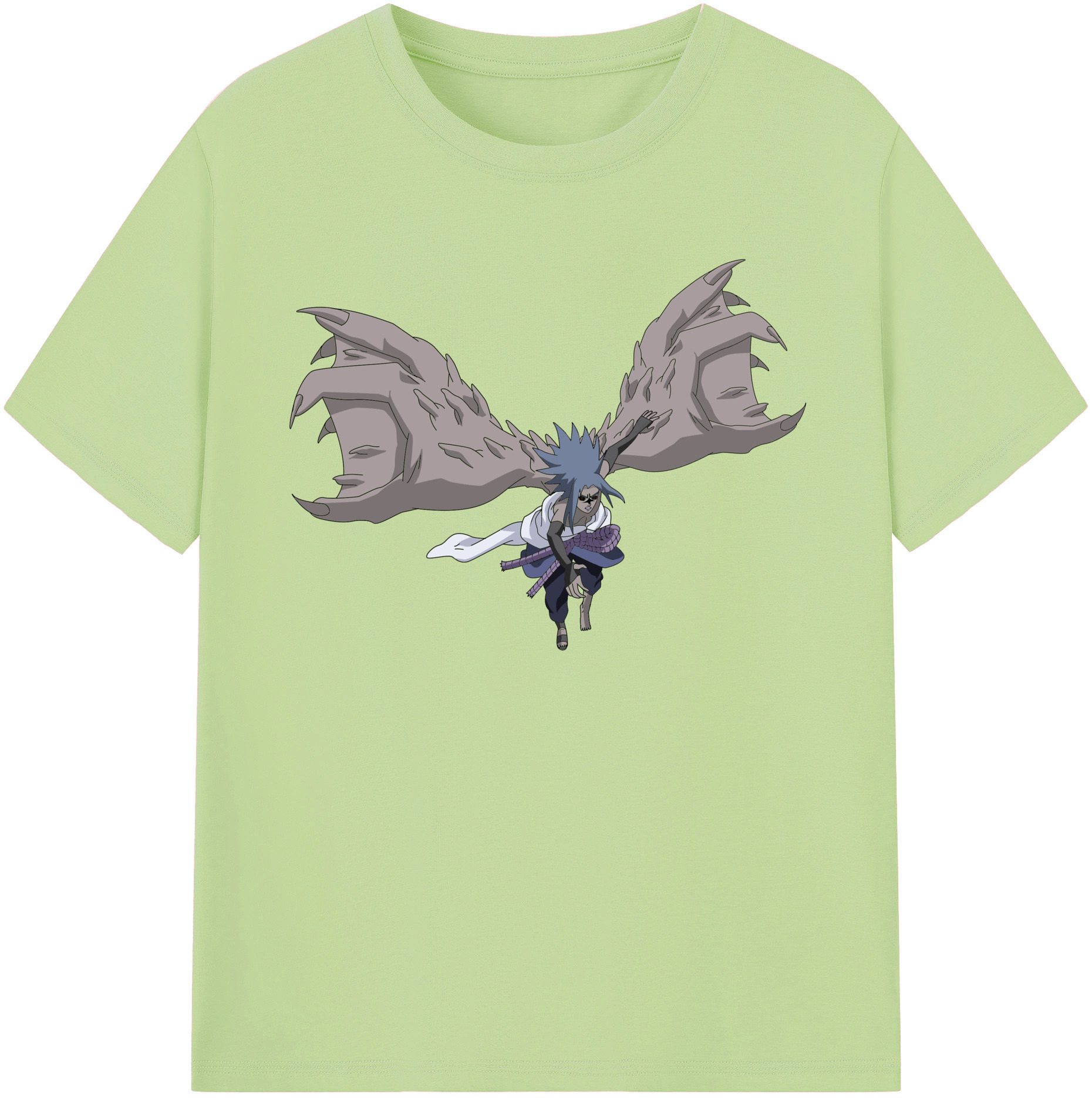 （画像用） NARUTO -ナルト- うちは サスケ Uchiha Sasuke 綿100％半袖Tシャツ（フロントプリント）